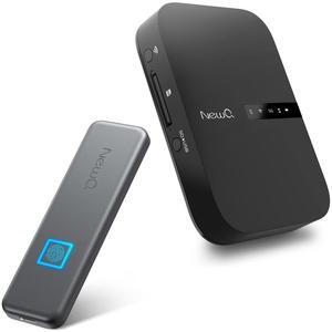 NEWQ 2TB External Portable SSD and Filehub AC750 Travel Router