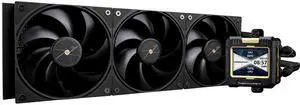 Thermalright FW360 Black CPU Water Cooler with 3 PWM Fans with 2000RPM,IPS LCD Screen with 320*240 Resolution,Liquid CPU Cooler with 2.4in LCD Display,CPU PC Aio Cooler for AM4/AM5/Intel LGA1851/1700