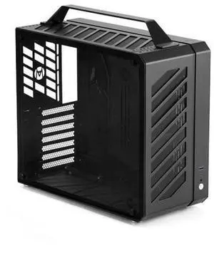 Mechanic Master C34Plus Portable Desktop ATX Case with Aluminum Handle - 5-Slot Mode Switchable, 240mm AIO Compatibility (RAM Height 44mm), Fits Extra-Long GPUs (Elegant Black)