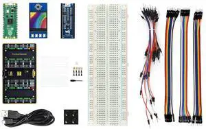 Waveshare Evaluation Kit, Compatible with Raspberry Pi Pico 2 Microcontroller Board, Based On Official RP2350 Chip, Dual-Core & Dual-Architecture Design, 11 Items