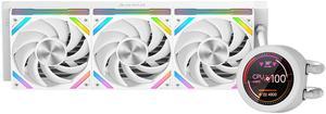 SAMA Q70 CPU AIO Water Cooler, FDB Bearings PWM Fans, Magnetic Detachable, Customizable 2.8" Circular LCD Display for Images, PWM-Controlled Pump, LGA 1366/115X/2011/1200/1700/1851, AM4/AM5, White