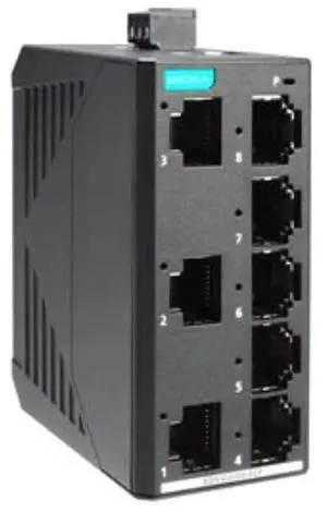 Moxa EDS-G2008-ELP , 8-Port Full Gigabit Entry-Level Unmanaged Switch, 8 Fast TP Ports, Plastic housing, -10 to 60degC