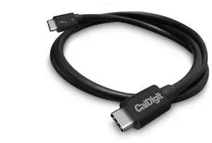 CalDigit Thunderbolt 4 Cable - 40Gbps 100W Power Delivery, Compatible with Thunderbolt 3 & USB Type C, MacBook Pro, iMac, iPhone 15 Max, Black (0.8 Meter 2.62 Feet, Thunderbolt 4 / USB 4 Cable)