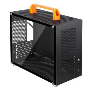 mATX Case (Micro ATX,Mini ITX) Mini Tower Gaming PC Case with Handle, SFF Small Computer Chassis 1.2mm Thickness Steels Material Fits MicroATX(9.6'' x 9.6'') and Mini ITX(6.7'' x 6.7'') Motherboards