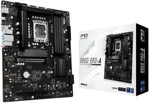 ASRock B860 Pro A Intel Core Ultra DDR5 8666 MHz 256GB M.2 LGA1851 ATX Motherboard BIOS Flashback SATA3 6.0 Gb/s PCIe 5.0