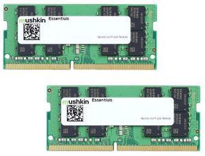 Mushkin Essentials - DDR4 Laptop DRAM - 32GB (2x16GB) SODIMM Memory Kit - 2933MHz (PC4-23400) CL-21 - 260-pin 1.2V Notebook RAM - Dual-Channel - Low-Voltage - (MES4S293MF16GX2)