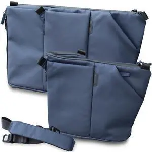Vesty3.0 iPad tablet crossbody sling bag can transform into 16 inch laptop shoulder bag messenger bag water-repellent anti-theft computer handbag slim briefcase with iPhone pocket, for men & for women
