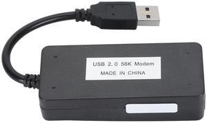 External Hardware, USB 56K External Dial Up Fax, Data Modem RJ11 Ports Support Caller ID Computer Laptop Fax Modem for for Linux