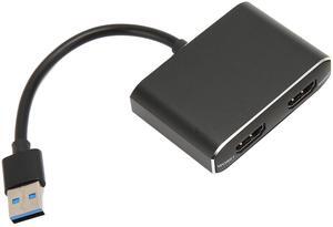CCYLEZ USB 3.0 to Adapter, USB 3.0 to HD Multimedia Interface Adapter 5Gbps USB C Splitter 2 Monitors Extended Display for PC Laptop