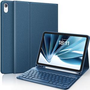 CHESONA Keyboard Case for iPad (A16) 11th/10th Generation (2025/2022), Detachable Wireless Keyboard, Stand Folio Keyboard Cover with Pencil Holder, Thin & Light (Steel Blue)