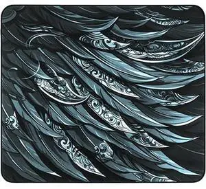 Mouse Pads EspTiger Po Ying (480 x 400 x 4mm) Standard Size Balance Precise Accuracy Control Smooth Large Cloth Gaming Mousepad - Black Wing Armor Design