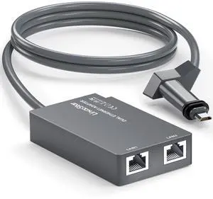 Linkoostar Dual Ports Starlink Ethernet Adapter for Starlink V2, Multi Starlink Ethernet Adapter Gen 2 for Wired External Network 2 Devices Networked Simultaneously Fast & Stable Connect Up to 1 Gbps