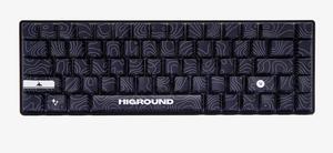 Higround Basecamp 65% Mechanical USB Wired Gaming Keyboards, Programable RGB, Transparent/Translucent, Hot-Swappable, Deep Thock Creamy Sounding PC Keyboard (BLACKICE - White Flame Switch)