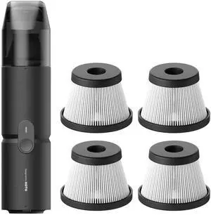 HOTO Handheld Vacuum Cleaner Cordless, Desk Vacuum Cleaner Compressed Electric15000Pa Suction Bundle with 4 Pcs Filte Replacement
