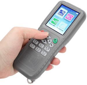 Card Copier IC Card Reader Access Card Writer Portable NFC Card Replicator Full Color Screen Display Voice Prompts for Uid Fuld Care Zxuid Euid(IC Key Tag-Gray)