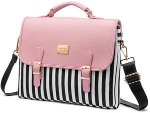 LOVEVOOK Computer Bags for Women, Laptop Bag 14 Inch, Laptop Case with Trolley Sleeve, Pink Messenger Bag, Super Cute Laptop Sleeve