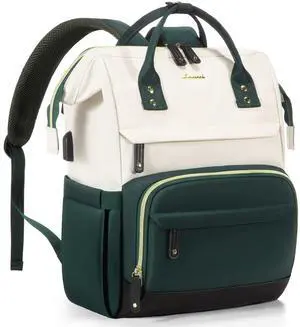 LOVEVOOK Laptop Backpack for Women, 15.6 Inch Work Business Backpacks Purse with USB Port, Large Capacity Nurse Bag College Bookbag for School, Waterproof Casual Daypack for Travel