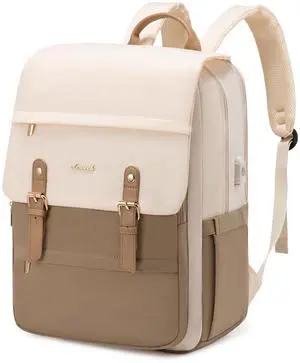 LOVEVOOK Laptop Backpack for Women Vintage Travel Backpack Purse Airline Approved 15.6 Inch Large Computer Backpack Fashion Teacher Nurse Bag for Work Business College