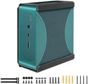 Maozhren Metal Mini PC Mount Compatible with Beelink SER7, SER7 MAX Mini PC, Vesa/Wall/Under Desk, Easy to Install, Black