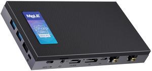 MeLE QuieterDL Dual LAN Fanless Mini PC,Micro Desktop Computer N100 8GB 256GB NVMe SSD,Support 4K Triple Display, Dual HDMI, All-in-One USB-C WiFi 5 BT5.1