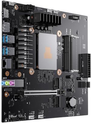 MINISFORUM Motherboard BD795M M-ATX Motherboard, AMD Ryzen 9 7945HX, 16C/32T, up to 5.4GHz, PCIe 4.0 x16 Slot, Dual NVMe M.2 Slots, 2X SATA3.0 HDD/SSD Slots, DDR5, 8K HDMI/DP, USB 3.2, RJ45 2.5G