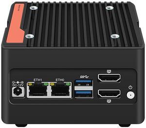 4 x NVMe Mini NAS Server, 4 Bay NAS i3-N305 Pocket PC with Dual i226-V 2.5GbE LAN,Dual HDMI 2.0,USB3.2 Gen2,Support BT5.4/WiFi6/WiFi7 (i3-N305, NO RAM NO SSD)