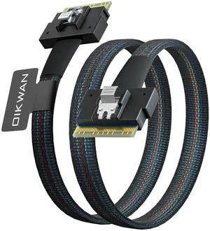 OIKWAN SlimSAS 8i to SlimSAS 8i, SFF-8654 8i to SFF-8654 8i,Ultraport SlimSAS 8i 74Pos to 8i 74Pos Cable Assembly