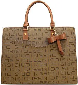 Queenoris Tote Bag for Women, 15.6 inch Laptop Large Capacity Top Handle Handbag Work Bags Computer Bag Office Briefcase