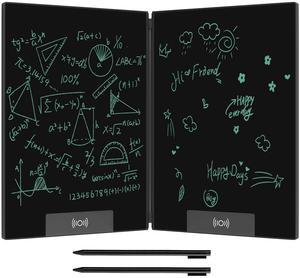 DEEBYCOO LCD Writing Tablet, Folding Screen Digital Notepad for Kids and Adults, 14.3" Erasable Writing Tablet with Hall Switch, Drafting, Leaving Message, Black