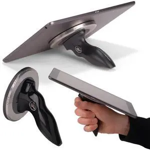 TORCHGRIP Universal Tablet Stand for Desk, Lap, Pillow, Bed and Tablet Handle, Mobile Compatible with iPad, Samsung and Most Other Tablets, Made in USA (Black/Black)