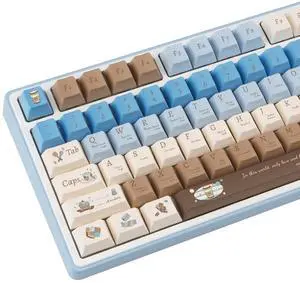 ULTRAEQUIP Keycaps Set - Side Printed Shine Through 139 Keys Japanese Transparent Cherry Profile Dye Sub Purple And Green Keycaps For Mechanical Keyboard Key Cap - Color PURPLE KEYCAP SET | Guatemala