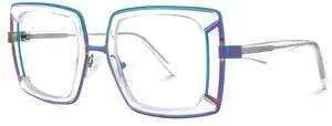 VOOGLAM Oversize Square Blue Light Glasses for Women Men Computer Office with Trending Frame Glasses Aurora Electelm GJGX994013-02