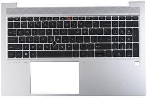 wzqrps Replacement for HP EliteBook 850 855 G7 G8 Laptop Upper Case Palmrest Backlit Keyboard Assembly Part M07491-001 M35816-001 M35818-001 M35847-001