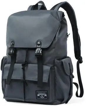 XINDING Travel Backpack For Men with 17.3 Inch Laptop Compartment Tech Backpack Waterproof for College Casual Work Outdoor Rucksack Gray
