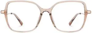 Zeelool Trendy Square Blue Light Glasses for Women Computer Glasses Rendon ZJGX446980-07 Crystal