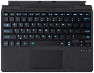 Zoof Type Cover for Microsoft Surface Pro 11 / Pro 10 / Pro 9 / Pro 8 / Pro X, 13 inch, Portable Slim Bluetooch Keyboard with Touchpad, Pen Holder (Black with Backlit)
