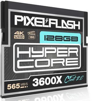 128GB PixelFlash CFast 2.0 Card 3600X HyperCore 565MB/s SATA3 VPG180 C Fast Card Compatible w/DSLR Cinematic Video & Photo Cams Lab Tested & Certified Flash Memory 128 GB 2025 Model