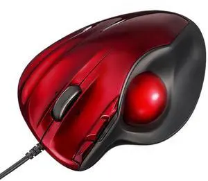 SANWA Wired Ergonomic Trackball Mouse, Programmable Roller Ball Mice, Tilt Scroll, 400/800/1200/1600 DPI, 5 Buttons, Computer trackball & Finger Rest, Compatible with Mac, Windows, Laptop, Chrome OS