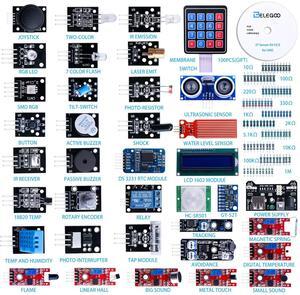 ELEGOO Upgraded 37 in 1 Sensor Modules Kit with Tutorial Compatible with Arduino IDE UNO R3 MEGA Nano