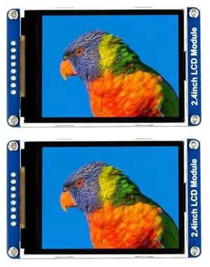 waveshare 2PCS 2.4inch LCD Display Module with 65K RGB Colors 240x320 Resolution SPI Interface