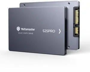 Yottamaster S25PRO 4TB SATA SSD 2.5'' SSD SATA III 6Gb/s Internal Solid State Drive Up to 500MB/s, Upgrade Laptop and PC Desktop SSD for IT Pros, Office Users, Creators