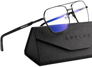 ANYLUV Al-Mg Blue Light Glasses + Men Blue-Light Blocking-Glasses