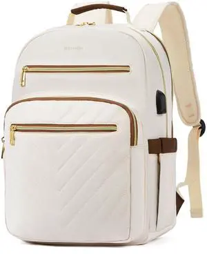 BOSTANTEN 15.6 Inch Laptop Backpack for Women- College Teacher Computer Bag Travel Backpack Purse with USB Charging Port