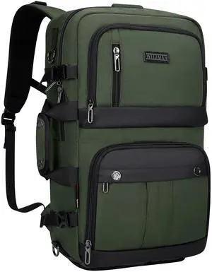 WITZMAN Carry on Travel Backpack for Men Women Laptop Backpack with USB Charging Port Airline Approved(B683 Army Green)