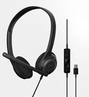 EPOS C1 Business USB-A Headset with Microphone, Chrome-Certified, Wired Headphones, Noise-Canceling Mic, Enhanced Audio Quality, Connectivity for Modern Devices, On-Ear