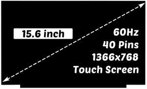 L63569-001 Replacement for HP 15-DY0013DX 15-DY1023DX 15-DY0010DS LCD Screen 15-DY1032WM 15-DY1731MS 15-DY1751MS HD 1366x768 15.6 inch 40 Pins 60Hz LED Display Panel (for Touch Screen Only)