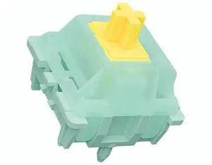 Mciepny Gateron Jade Goldenrod Yellow Pro Keyboard Switch,55gf 5-Pin Pre Lubed Plug-in Led Linear Key Switches,for Mechanical Gaming Keyboard (108pcs)