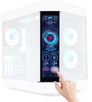 GeeekPi 12.6 Inch IPS LCD Touch Screen Monitor FHD 1920x515 Display, Fit for Hyte Y60 PC Case CPU GPU Secondary Monitor Panel, Built-in Dual Speakers, Plug & Play,with up to 10-Points of Multi-Touch