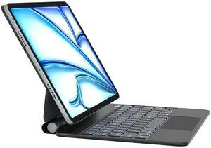 DVWDVW Keyboard Case for iPad Air 11 inch (M2) 2024 & iPad Pro 11 inch (4th/3rd/2nd/1st Generation), Magic Keyboard for Air 5th/4th Gen,Multi-Touch Trackpad,7 Colors Backlight Black