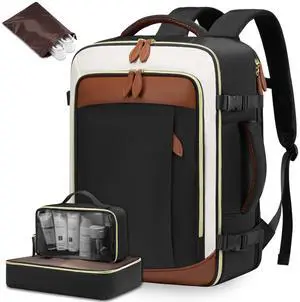 LOVEVOOK 50L Travel Backpack Carry On Airline Approved, Large Backpack with 3 Packing Cubes, TSA Travel Essentials Carry On Bag, Waterproof Weekender Overnight Luggage Daypack, Fits 18 Inch Laptop